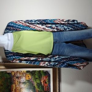 NY Collection Batik-look Cocoon Jacket